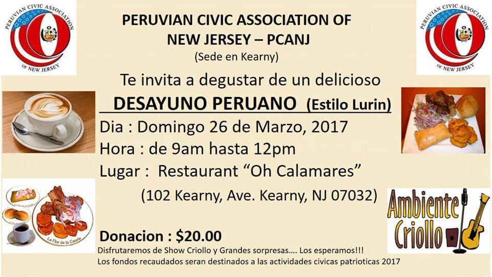 desayuno peruvian civic association